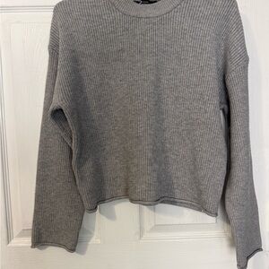 Women's Ribbed Sweater - Gray
